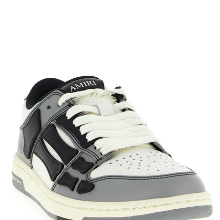 Amiri Gray Cowhide Low Top Sneakers