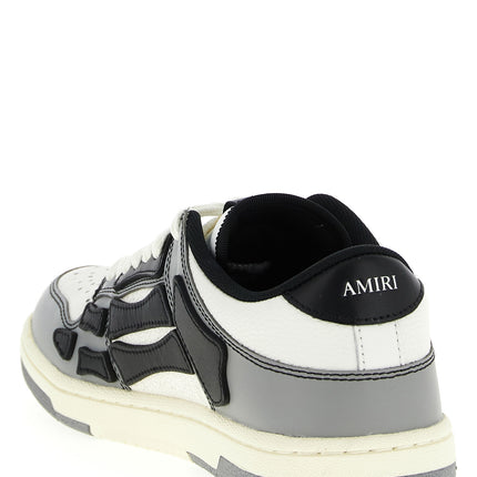 Amiri Gray Cowhide Low Top Sneakers