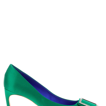 Roger Vivier Bicolor Viscose Mid Heel Pumps