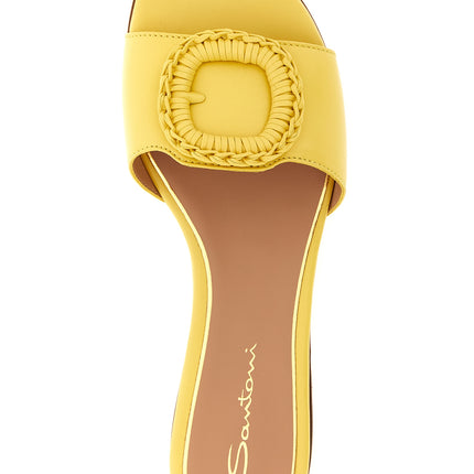 Santoni Bicolor Lamb Leather Slides