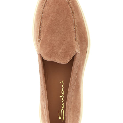 Santoni Multicolor Calfskin Slip-On Loafers