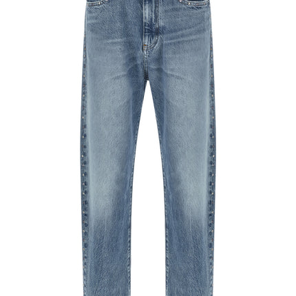 Versace Blue Cotton Straight-Leg Jeans