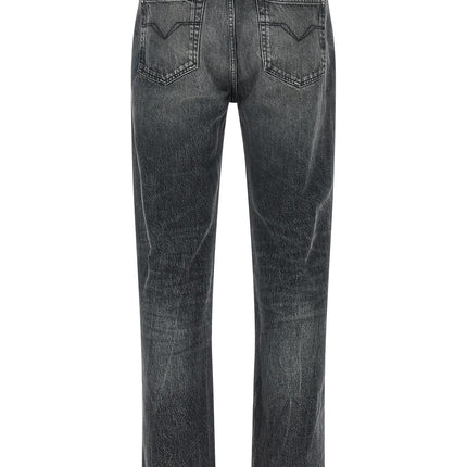 Versace Gray Cotton Straight-Leg Jeans