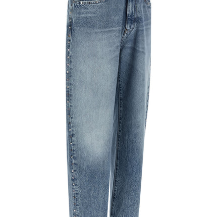 Versace Blue Cotton Straight-Leg Jeans