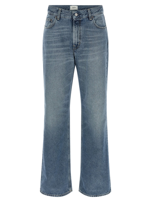 Haikure Blue Cotton Straight-Leg Jeans