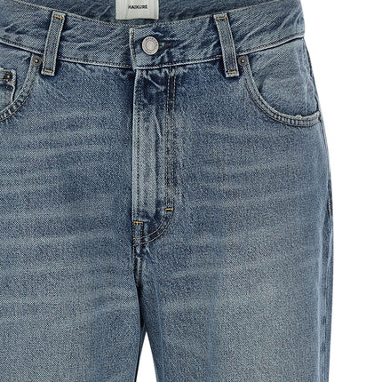 Haikure Blue Cotton Straight-Leg Jeans