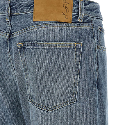 Haikure Blue Cotton Straight-Leg Jeans