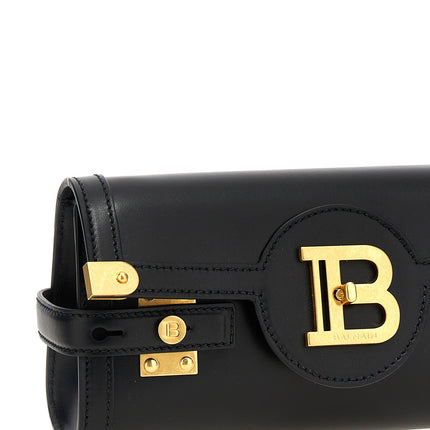 Balmain Black Calfskin Clutch Bag