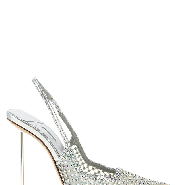 LE SILLA Silver Polyester High Heel Pumps
