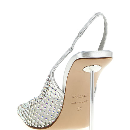 LE SILLA Silver Polyester High Heel Pumps