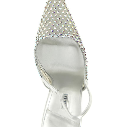LE SILLA Silver Polyester High Heel Pumps