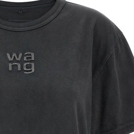 T BY ALEXANDER WANG Black Cotton T-Shirt