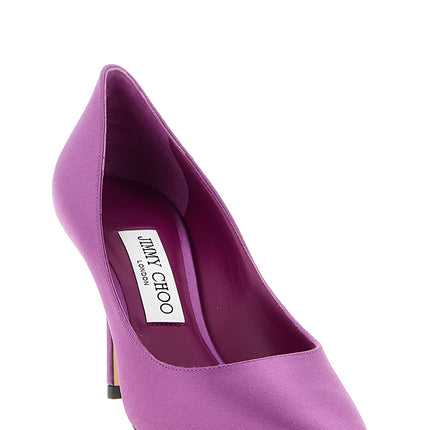 Jimmy Choo Purple Tencel High Heel Pumps