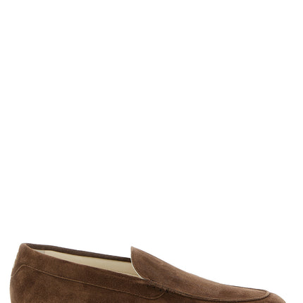 Brunello Cucinelli Brown Calfskin Slip-On Loafers