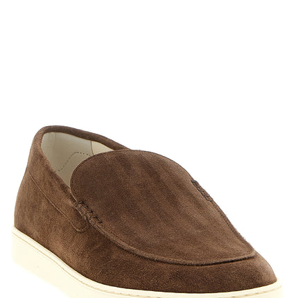 Brunello Cucinelli Brown Calfskin Slip-On Loafers