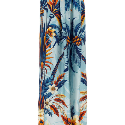 F.R.S. - FOR RESTLESS SLEEPERS Blue Silk Casual Pants