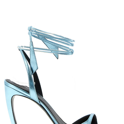 The Attico Blue Calfskin Stiletto Heel Sandals