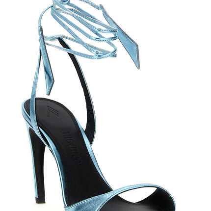 The Attico Blue Calfskin Stiletto Heel Sandals