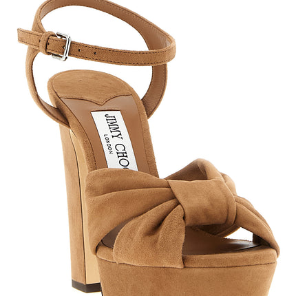 Jimmy Choo Brown Leather Stiletto Heel Sandals