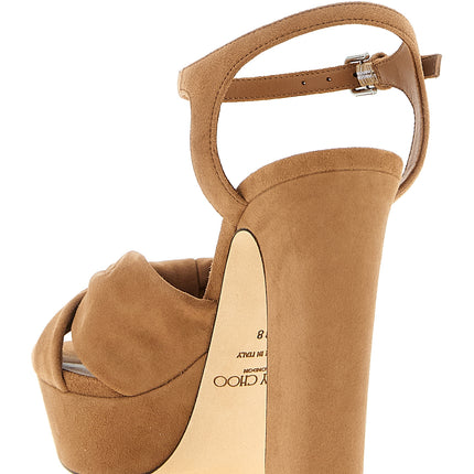 Jimmy Choo Brown Leather Stiletto Heel Sandals