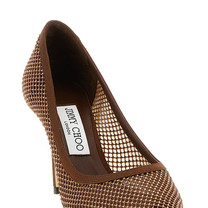 Jimmy Choo Brown Tencel High Heel Pumps
