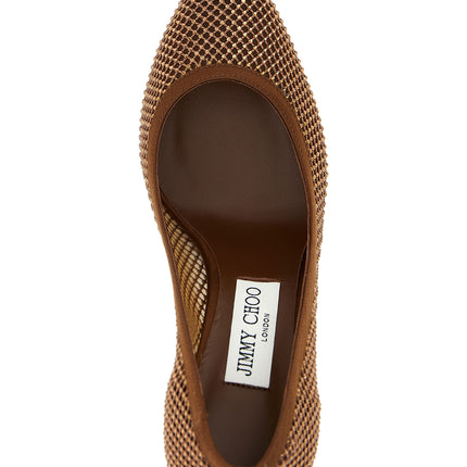 Jimmy Choo Brown Tencel High Heel Pumps