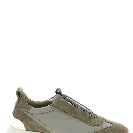 Brunello Cucinelli Bicolor Polyester Athletic Sneakers