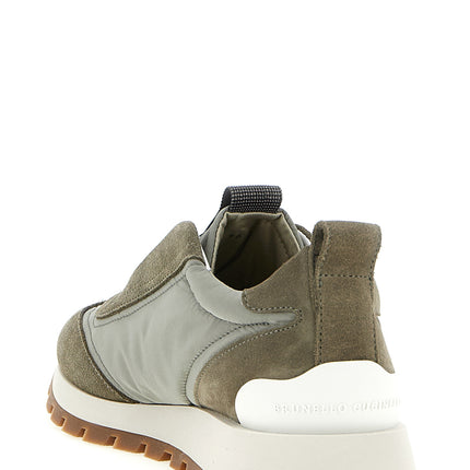 Brunello Cucinelli Bicolor Polyester Athletic Sneakers