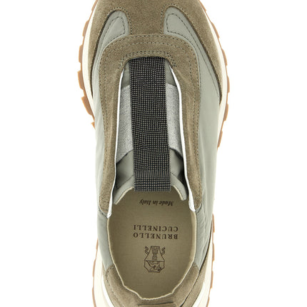 Brunello Cucinelli Bicolor Polyester Athletic Sneakers
