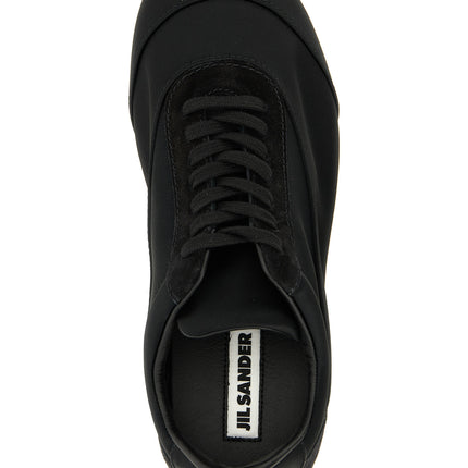 Jil Sander Black Cotton Low Top Sneakers