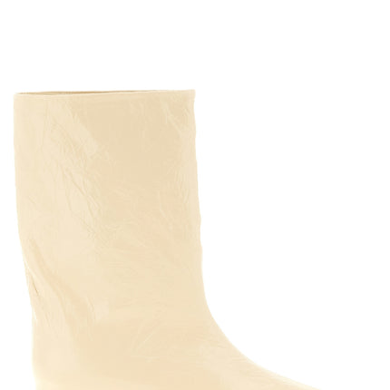 Jil Sander Beige Calfskin Ankle Boots