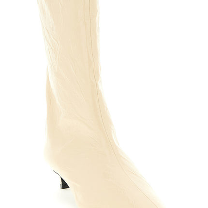 Jil Sander Beige Calfskin Ankle Boots