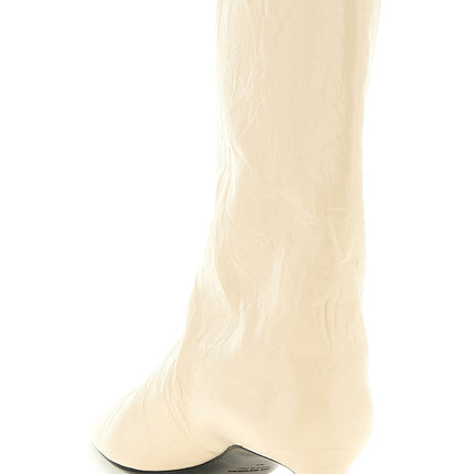 Jil Sander Beige Calfskin Ankle Boots