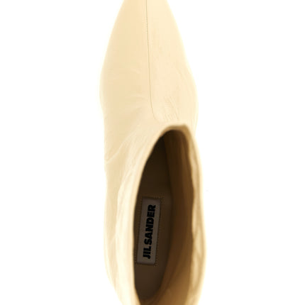 Jil Sander Beige Calfskin Ankle Boots