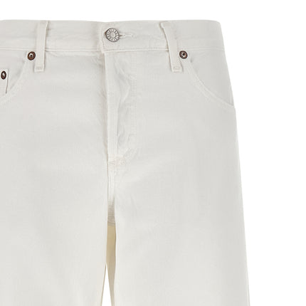 Agolde White Cotton Jeans Denim