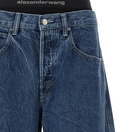 DENIM X ALEXANDER WANG Blue Cotton Relaxed Fit Jeans