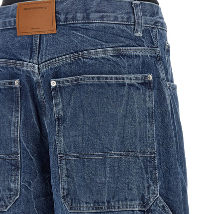 DENIM X ALEXANDER WANG Blue Cotton Relaxed Fit Jeans