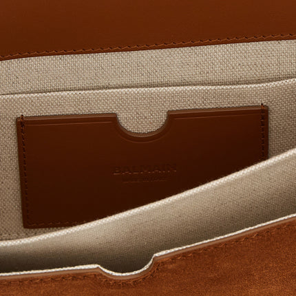 Balmain Brown Calfskin Handbag