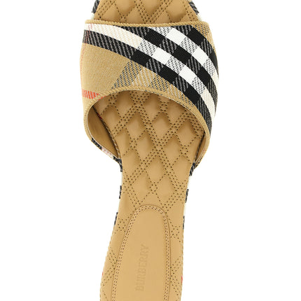 Burberry Beige Polyester Slides