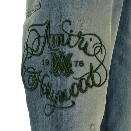 Amiri Blue Cotton Relaxed Fit Jeans