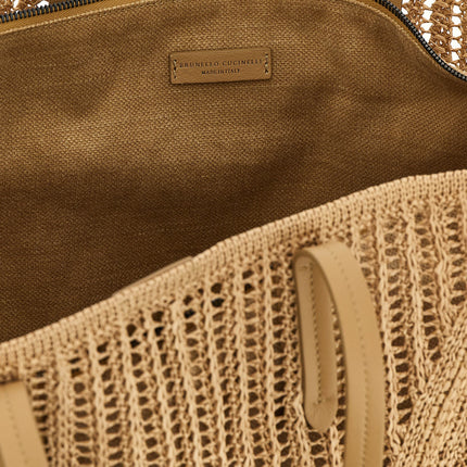 Brunello Cucinelli Beige Polyamide Shoulder Bag