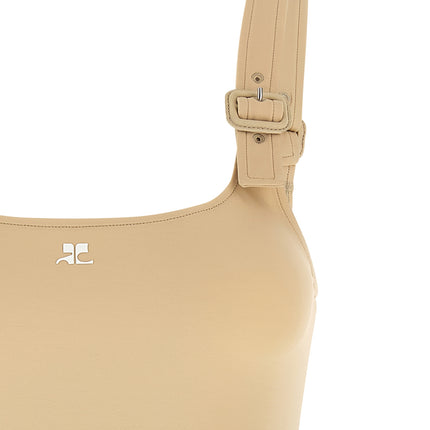 Courrèges Beige Polyamide Bodysuit