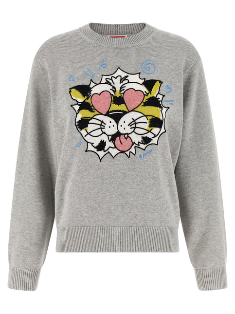 Kenzo Gray Wool Cardigan