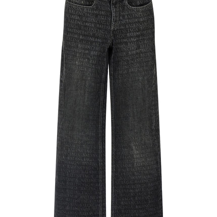 Balenciaga Black Cotton Flared Jeans