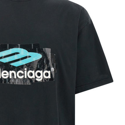 Balenciaga Black Cotton T-Shirt