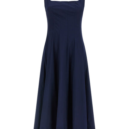 Staud Blue Cotton Midi Dress