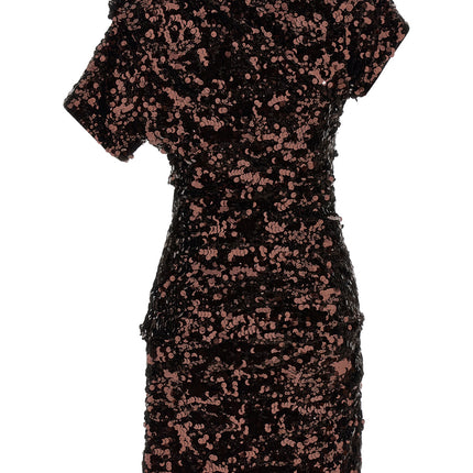 Ganni Brown Polyester Short Dress