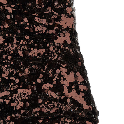 Ganni Brown Polyester Short Dress