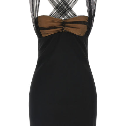 Nensi Dojaka Black Viscose Short Dress