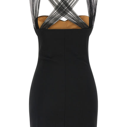 Nensi Dojaka Black Viscose Short Dress